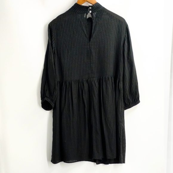 Amour Vert Alina Black High Neck Baby Doll Dress - Picture 10 of 14